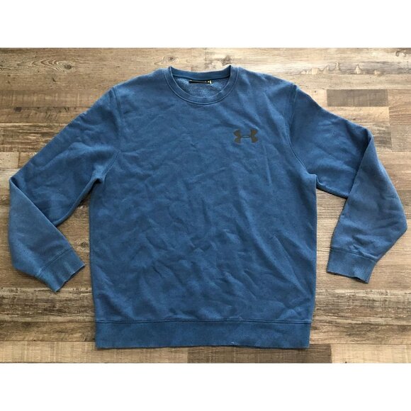 Under Armour Mens XL Blue with Black Speckle Sweatshirt Pullover - Picture 1 of 5